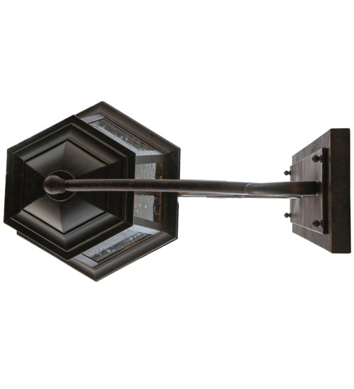 Meyda Lighting Cassandra 13" 2-Light Coffee Bean Lantern Wall Sconce With Clear Shade Glass