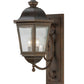 Meyda Lighting Cassandra 13" 2-Light Coffee Bean Lantern Wall Sconce With Clear Shade Glass