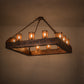 Meyda Lighting Cassidy 79" 12-Light Old Copper Pot Pendant Light