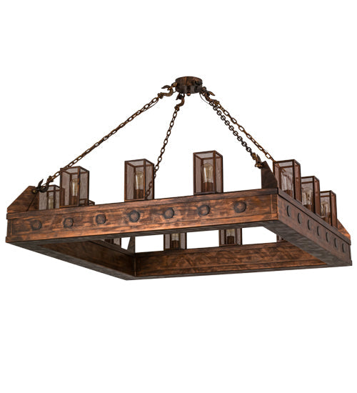 Meyda Lighting Cassidy 79" 12-Light Old Copper Pot Pendant Light