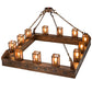 Meyda Lighting Cassidy 79" 12-Light Old Copper Pot Pendant Light