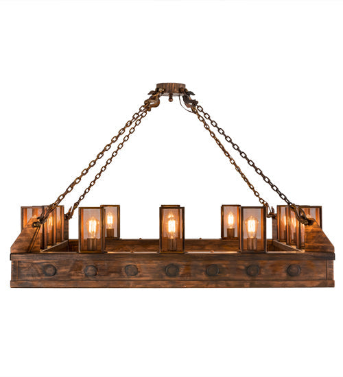Meyda Lighting Cassidy 79" 12-Light Old Copper Pot Pendant Light