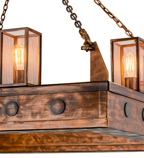 Meyda Lighting Cassidy 79" 12-Light Old Copper Pot Pendant Light