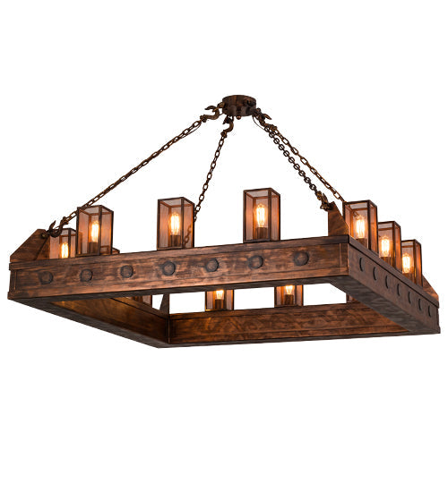 Meyda Lighting Cassidy 79" 12-Light Old Copper Pot Pendant Light