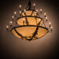 Meyda Lighting Castellum 179846 72" 41-Light 3-Tier Mahogany Bronze Chandelier With Beige Sahara Taupe Idalight Shade Glass