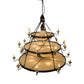 Meyda Lighting Castellum 179846 72" 41-Light 3-Tier Mahogany Bronze Chandelier With Beige Sahara Taupe Idalight Shade Glass