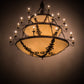 Meyda Lighting Castellum 72" 41-Light 3-Tier Mahogany Bronze Chandelier With Beige Sahara Taupe Idalight Shade Glass