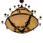 Meyda Lighting Castellum 72" 41-Light 3-Tier Mahogany Bronze Chandelier With Beige Sahara Taupe Idalight Shade Glass