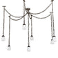 Meyda Lighting Castilian 128" 7-Light Timeless Bronze Adjustable Pendant Light With White Opalescent Shade Glass