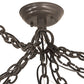 Meyda Lighting Castilian 128" 7-Light Timeless Bronze Adjustable Pendant Light With White Opalescent Shade Glass