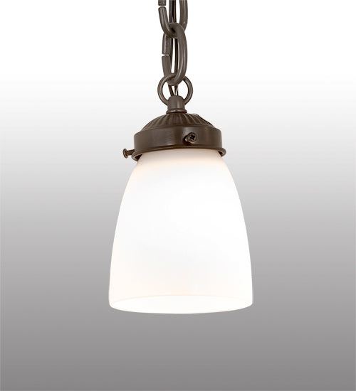 Meyda Lighting Castilian 128" 7-Light Timeless Bronze Adjustable Pendant Light With White Opalescent Shade Glass