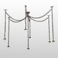 Meyda Lighting Castilian 128" 7-Light Timeless Bronze Adjustable Pendant Light With White Opalescent Shade Glass