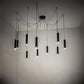 Meyda Lighting Castiliolite 120" 10-Light Flat Black Cascading Pendant Light