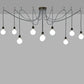 Meyda Lighting Castiliolite 120" 10-Light Rokusho Pendant Light With White Shade Glass