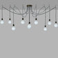 Meyda Lighting Castiliolite 120" 10-Light Rokusho Pendant Light With White Shade Glass