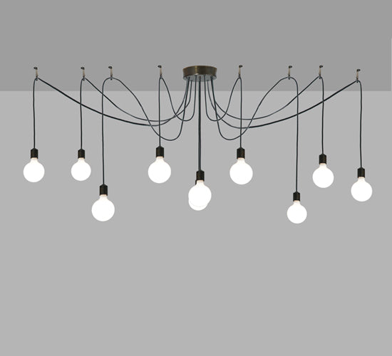 Meyda Lighting Castiliolite 120" 10-Light Rokusho Pendant Light With White Shade Glass