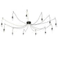 Meyda Lighting Castiliolite 120" 12-Light Solar Black Pendant Light