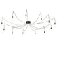 Meyda Lighting Castiliolite 120" 12-Light Solar Black Pendant Light