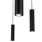 Meyda Lighting Castiliolite 120" 8-Light Flat Black Cascading Pendant Light