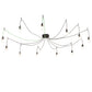 Meyda Lighting Castiliolite 218830 120" 12-Light Solar Black Pendant Light