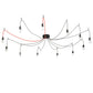 Meyda Lighting Castiliolite 218832 120" 12-Light Solar Black Pendant Light