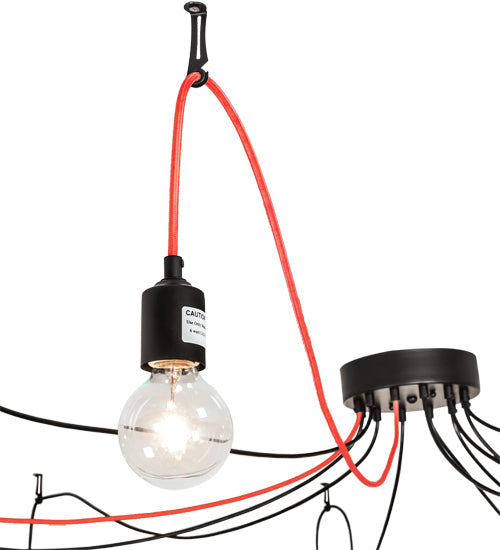 Meyda Lighting Castiliolite 218832 120" 12-Light Solar Black Pendant Light