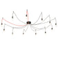 Meyda Lighting Castiliolite 218832 120" 12-Light Solar Black Pendant Light