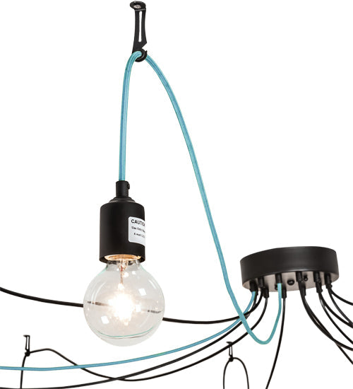 Meyda Lighting Castiliolite 218833 120" 12-Light Solar Black Pendant Light