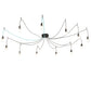 Meyda Lighting Castiliolite 218833 120" 12-Light Solar Black Pendant Light
