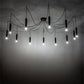 Meyda Lighting Castiliolite 219179 120" 12-Light Solar Black Pendant Light