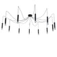 Meyda Lighting Castiliolite 219179 120" 12-Light Solar Black Pendant Light