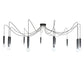 Meyda Lighting Castiliolite 219179 120" 12-Light Solar Black Pendant Light