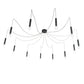 Meyda Lighting Castiliolite 219179 120" 12-Light Solar Black Pendant Light
