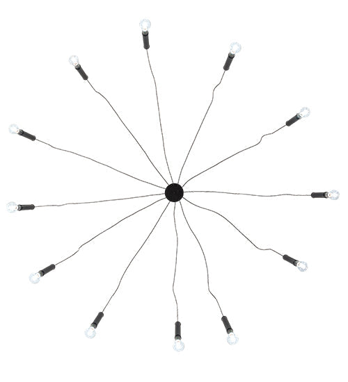 Meyda Lighting Castiliolite 219179 120" 12-Light Solar Black Pendant Light