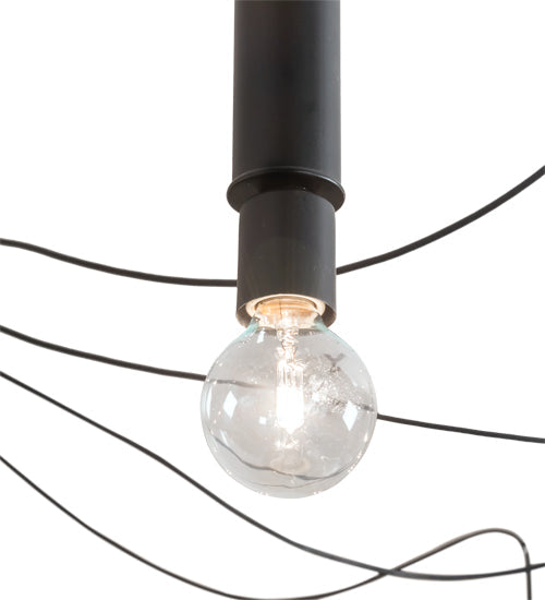 Meyda Lighting Castiliolite 219179 120" 12-Light Solar Black Pendant Light