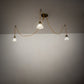 Meyda Lighting Castiliolite 60" 3-Light Matte Buttered Brass Bungalow Alabaster Pendant Light With White Alabaster Shade Glass
