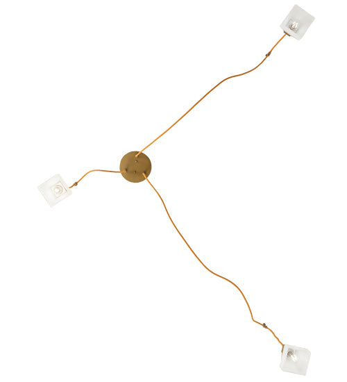 Meyda Lighting Castiliolite 60" 3-Light Matte Buttered Brass Bungalow Alabaster Pendant Light With White Alabaster Shade Glass