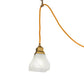 Meyda Lighting Castiliolite 60" 3-Light Matte Buttered Brass Bungalow Alabaster Pendant Light With White Alabaster Shade Glass