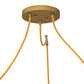 Meyda Lighting Castiliolite 60" 3-Light Matte Buttered Brass Pendant Light With Green & Ivory Willow Jadestone Shade