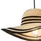 Meyda Lighting Castiliolite Cappelli 18" White Pendant Light With Beige & Black Hat Shade