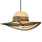 Meyda Lighting Castiliolite Cappelli 18" White Pendant Light With Beige & Black Hat Shade