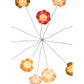 Meyda Lighting Castiliolite Cappelli 36-450" 12-Light White Pendant Light With Multi-Colored Straw Hat Shade