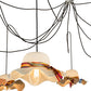 Meyda Lighting Castiliolite Cappelli 36-450" 12-Light White Pendant Light With Multi-Colored Straw Hat Shade