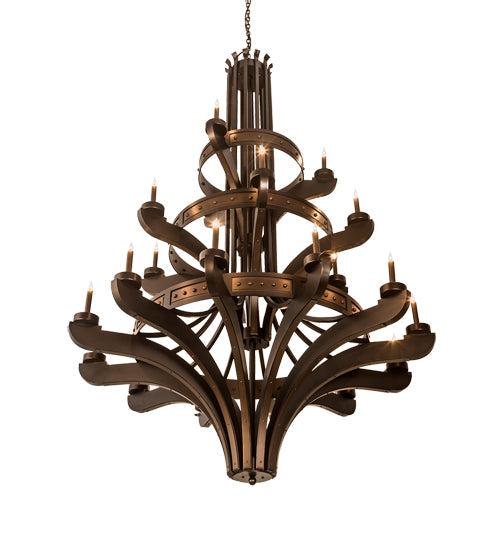 Meyda Lighting Castilla 196460 62" 21-Light 3-Tier Mahogany Bronze Chandelier