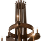 Meyda Lighting Castilla 196460 62" 21-Light 3-Tier Mahogany Bronze Chandelier