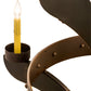 Meyda Lighting Castilla 48" 17-Light 3-Tier Mahogany Bronze Chandelier With Amber Faux Candlelight
