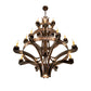 Meyda Lighting Castilla 48" 17-Light 3-Tier Mahogany Bronze Chandelier With Amber Faux Candlelight