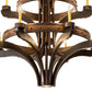 Meyda Lighting Castilla 48" 17-Light 3-Tier Mahogany Bronze Chandelier With Amber Faux Candlelight