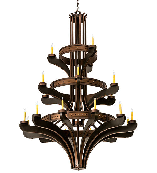 Meyda Lighting Castilla 62" 21-Light 3-Tier Mahogany Bronze Chandelier