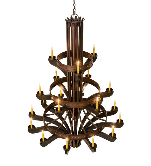 Meyda Lighting Castilla 62" 21-Light 3-Tier Mahogany Bronze Chandelier
